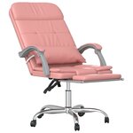 vidaXL Fauteuil de massage inclinable de bureau Rose Similicuir
