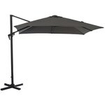 Parasol déporté carré en aluminium 3x3m roma