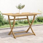 vidaXL Table pliable de jardin 120x70x75 cm bois d'acacia solide