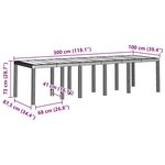 vidaXL Ensemble de salle à manger pour jardin 13 Pièces Gris clair Grand