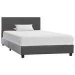 vidaXL Cadre de lit sans matelas gris similicuir 90x200 cm