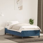vidaXL Cadre de lit Bleu foncé 80x200 cm Velours