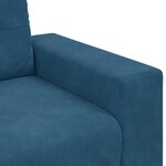 Canapé 3 places vidaXL bleu 180 cm en velours