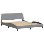 vidaXL Cadre de lit sans matelas Hanko gris clair 160x200 cm tissu