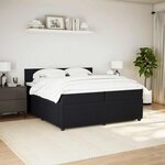 vidaXL Sommier à lattes de lit et matelas Noir 200x200 cm Velours