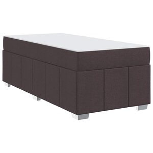 vidaXL Cadre de lit avec matelas Marron foncé 100 x 200 cm tissu