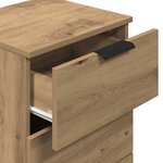 vidaXL Tables de chevet 2 Pièces chêne artisanal bois d'ingénierie