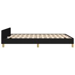 vidaXL Cadre de lit avec tête de lit Noir 140x190 cm Tissu