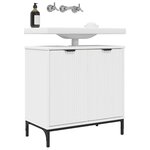vidaXL Meuble de Lavabo de Salle de Bain Blanc 60 5 x 33 5 x 61 cm