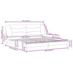 vidaXL Cadre de lit sans matelas Hvar noir 200x200 cm similicuir