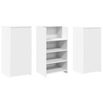 vidaXL Bureau de réception blanc 155x50x103 5 cm bois d'ingénierie