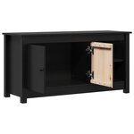 vidaXL Meuble TV Noir 103x36 5x52 cm Bois de pin massif