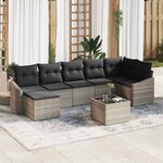 vidaXL Ensemble de salle à manger pour jardin 8 Pièces Gris clair