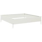vidaXL Lit surélevé de jardin blanc 100x100x26 cm acier