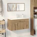 vidaXL Ensemble de meubles salle de bain 3 Pièces bois d'ingénierie