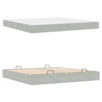 vidaXL Cadre de lit avec matelas avec matelas 2 Pièces Gris clair Velours