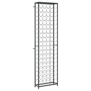 vidaXL Casier à bouteilles de 95 bouteilles noir 54x18x200cm fer forgé