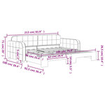 vidaXL Lit de jour avec gigogne sans matelas gris foncé 90x190 cm
