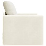 vidaXL Canapé-lit avec coussin Crème 74 x 77 x 81 cm Velours