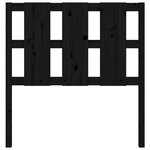vidaXL Tête de lit Noir 95 5x4x100 cm Bois massif de pin
