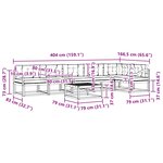 vidaXL Ensemble de canapés d'extérieur 7 Pièces Blanc et anthracite