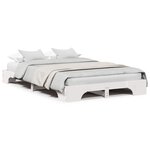 vidaXL Cadre de Lit Blanc 140x190 cm en Pin Massif