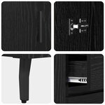 vidaXL Buffet Chêne noir 69 5 x 34 x 90 cm Bois d'ingénierie et fer