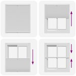 vidaXL Store plissé 110x150 cm Blanc