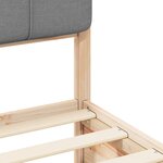 vidaXL Cadre de lit avec tête de lit rembourrée Gris clair