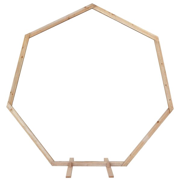 vidaXL Arche de mariage Marron Clair 221 x 92 x 216 cm