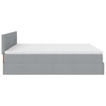 VidaXL Cadre de lit ottoman et matelas gris clair 180x200 cm tissu
