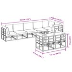 vidaXL Ensemble de canapé de jardin avec coussin 8 Pièces Noir Aluminium