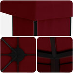 vidaXL Abri de jardin 6 x 3 m Bordeaux Polyester et Acier 190
