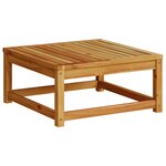 vidaXL Salon de jardin avec coussins 5 Pièces Bois d'acacia solide