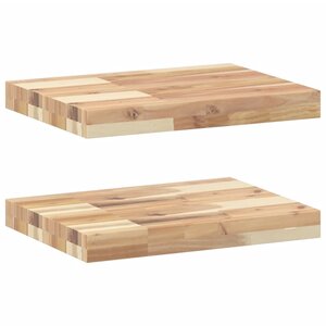 vidaXL Étagères flottantes 2 Pièces 60x30x4 cm acacia massif non traité