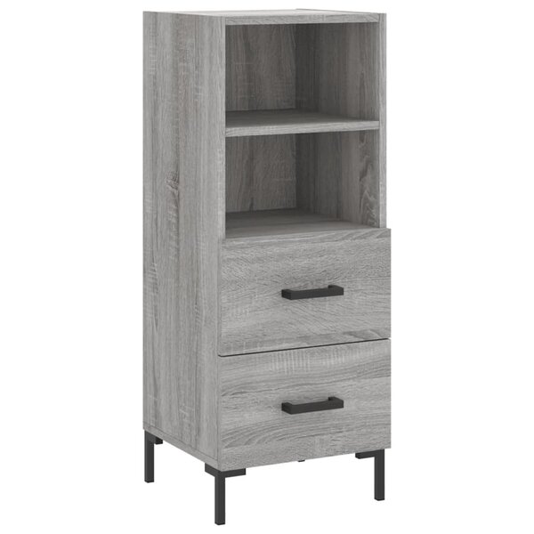 vidaXL Buffet Sonoma gris 34 5x34x90 cm Bois d'ingénierie