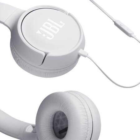 JBL T500WHT Casque Filaire - Câble plat anti-noeuds - La Poste