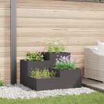 Jardinière vidaXL 80x80x60 cm Acier Noir