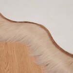 vidaXL Tapis en Peau de Mouton Synthétique Beige 80 x 120 cm Polyester