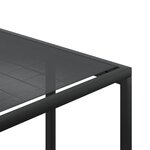 vidaXL Ensemble à manger de jardin 13 Pièces noir textilène
