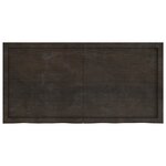 vidaXL Dessus de table marron foncé bois chêne massif traité