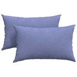 vidaXL Coussins de canapé 2 Pièces Bleu denim 50 x 30 cm tissu
