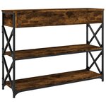 vidaXL Table console chêne fumé 100x28x75 cm bois d'ingénierie