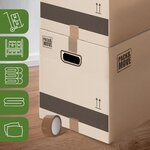 Pack and Move - Lot 60 cartons déménagement XL - 80 x 40 x 40 cm - Poignées renforcées - 3 adhésifs offerts