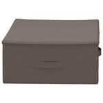vidaXL Boîte de rangement 24 Pièces Gris 70 x 40 x 18 cm Tissu intissé
