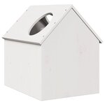 vidaXL Maison pour chat blanc 41x50x50 cm bois de pin massif