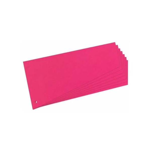 Paquet de 100 Intercalaires trapézoidale A4 carton 190g Rouge Rose HERLITZ