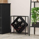 vidaXL Étagère à vin Chêne noir 51 x 18 x 52 5 cm Bois d'ingénierie