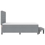 vidaXL Lit à ressorts avec matelas Gris clair 160 x 200 cm tissu