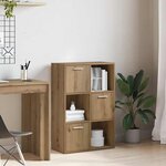 vidaXL Bibliothèque chêne artisanal 60 5x30x90 cm bois d'ingénierie